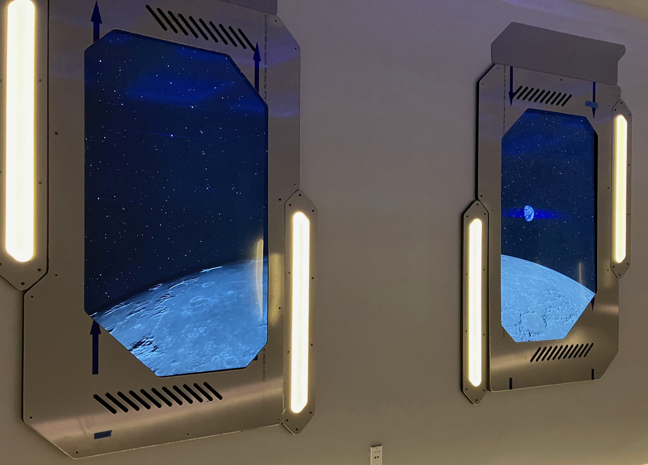 Space Station exhibit window detail